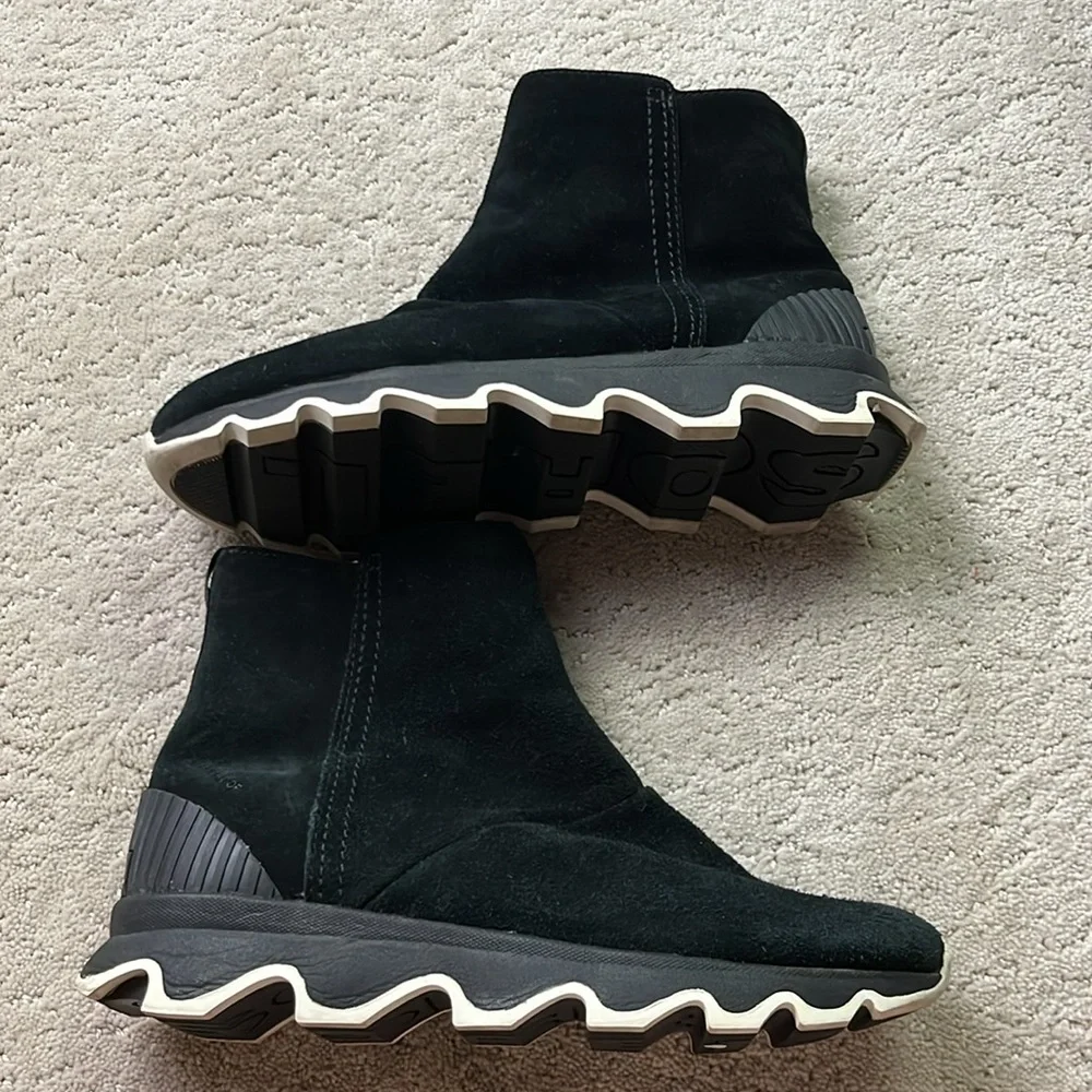 Sorel Black Slouch Boot Ankle Women’s 10 Leather Winter